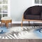 World Rug Gallery Palm Frond Indoor/Outdoor Runner Rug 2'x7' Blue Runner Rug 5550BLUE2X7 - alternate 7